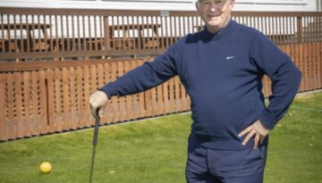 Oswyn Roberts volunteer of the year 2018 at Ruthin Golf club.